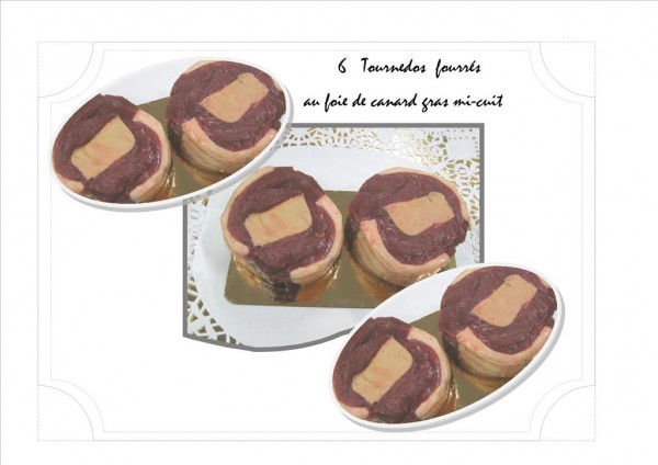 6 Tournedos fourrés au foie gras mi6cuit