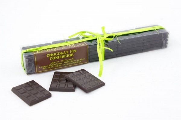 Réglette 25 Mini Tablettes de Chocolat Noir
