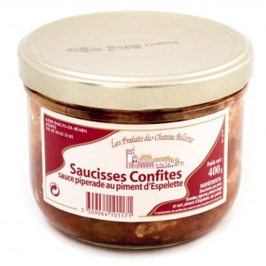 Saucisses confites - sauce piperade au piment d'Espelette 400 g