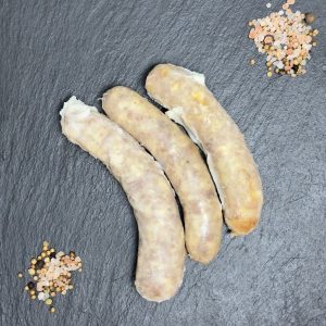 Saucisses de porc confites à la graisse de canard par 3